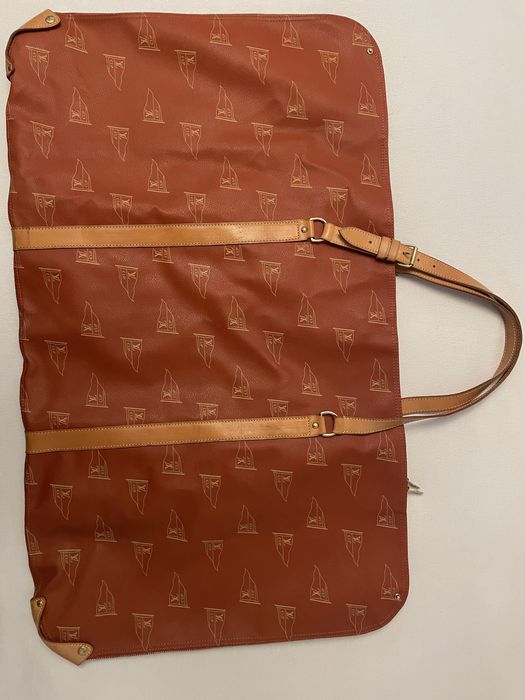 Louis Vuitton 1995 LV Cup Red Monogram Kabul Convertible Garment Bag