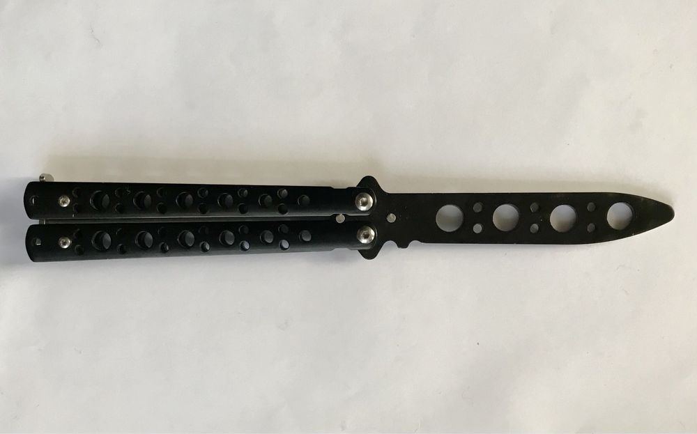 Тренувальний ніж (тупий) Балісонг Black 10-B