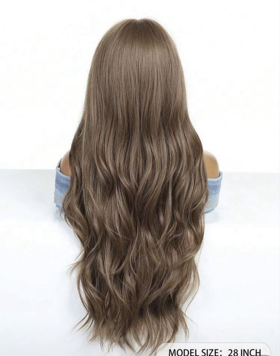 Peruca marron longa