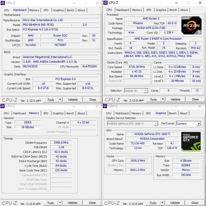 PC: AMD AM5 B840, Ryzen 8400F, 16GB DDR5, nVidia GTX 1660 Ti, SSD NVMe, aRGB