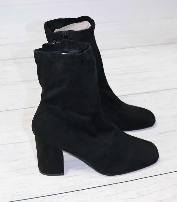 Nowe czarne botki skarpeta Boohoo r. 41