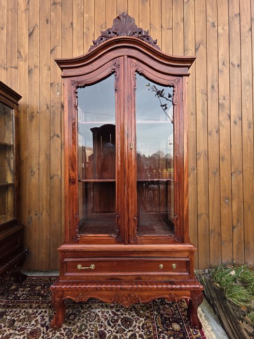 Witryna barokowa 100 cm mahoniowa szklona #2120 Stylowy Węgrów