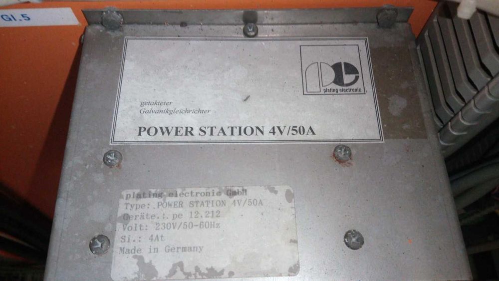 Prostowniki galwaniczne 50A/4V firmy Plating Electronic (Niemcy)