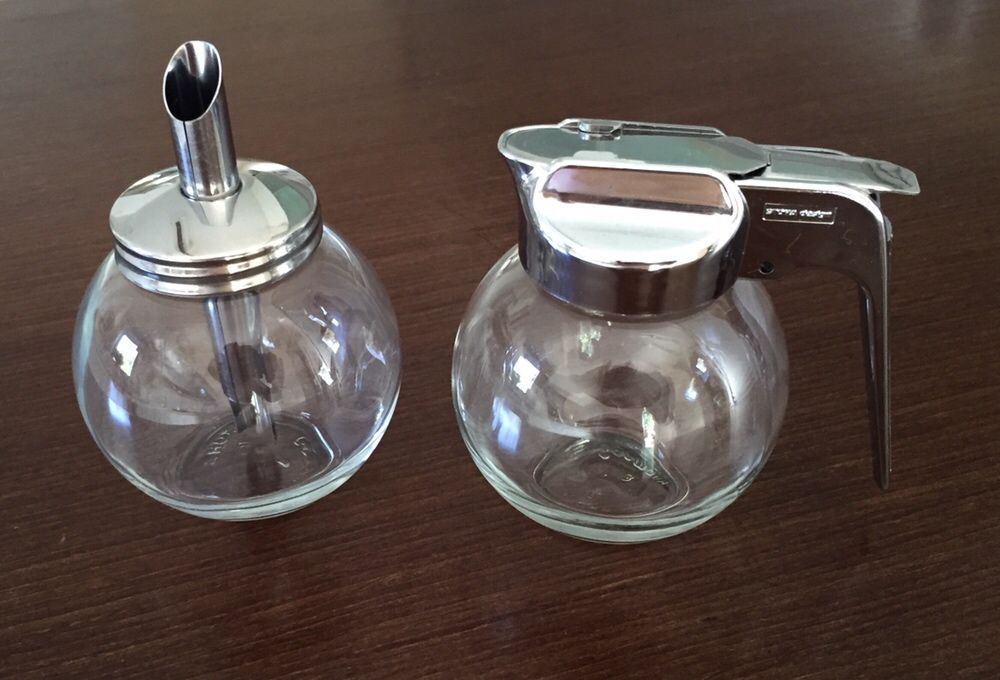 Açucareiro doseador e leiteira
