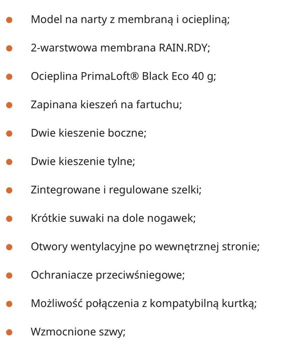 Nowe spodnie narciarskie Adidas Terrex rozm. M