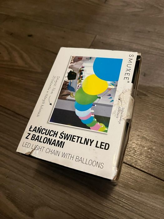 Nowy łańcuch świetlny led z balonami