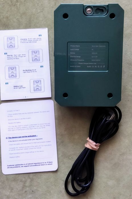 Пристрій для контролю гавканню собак QueenMew Sonic Bark Deterrents Ул