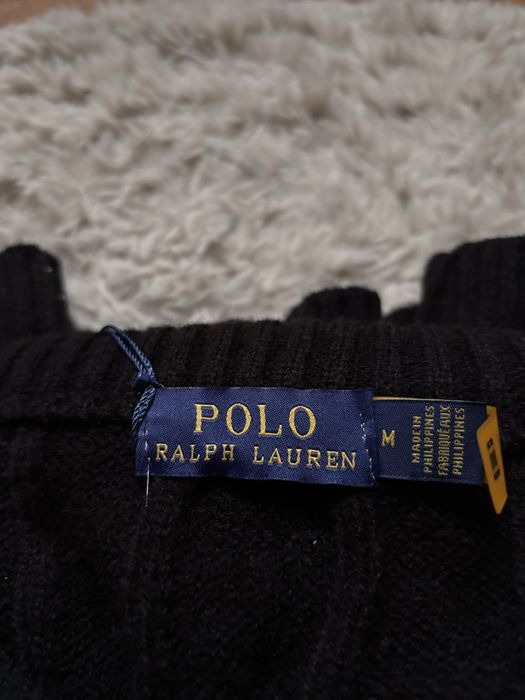 Ralph Lauren sweter męski czarny zip M nowy z metką