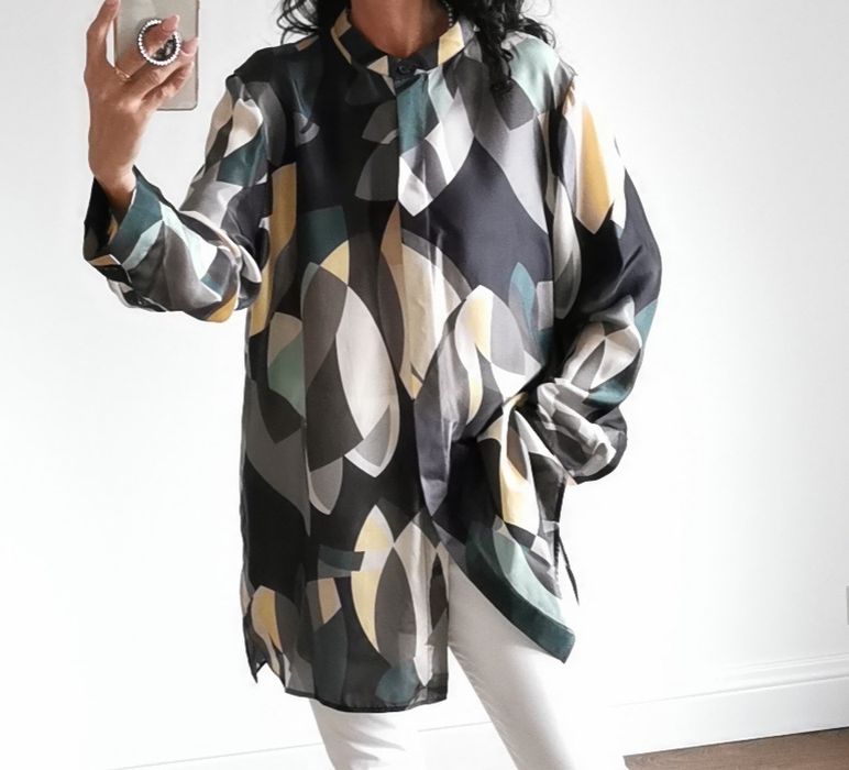 Lafayette 148 Jedwabna Koszula Damska xxl