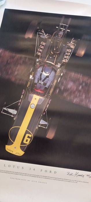 Foto Lotus /Ford 34, autografada pelo autor .