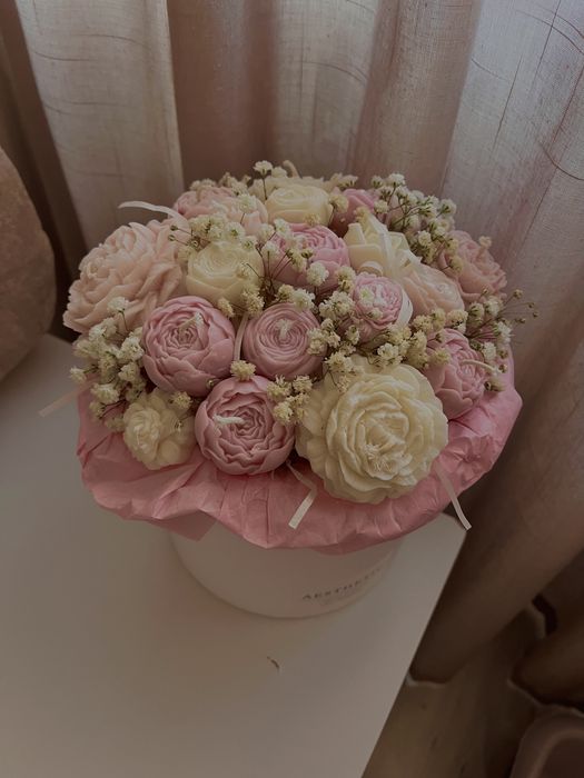 Букет з ароматизованих свічок ручної роботи