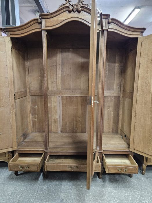 Stara dębowa szafa Ludwikowska Rocaille Francja /