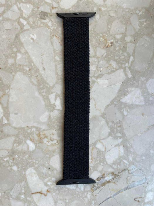 Czarny pleciony pasek do Apple Watch 42mm/44mm/45mm