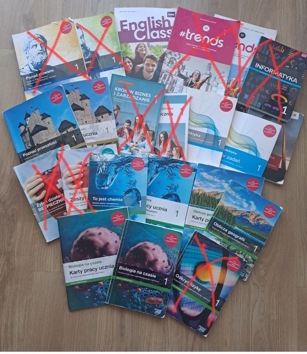 Zestaw podręczników do 1 klasy liceum lub technikum