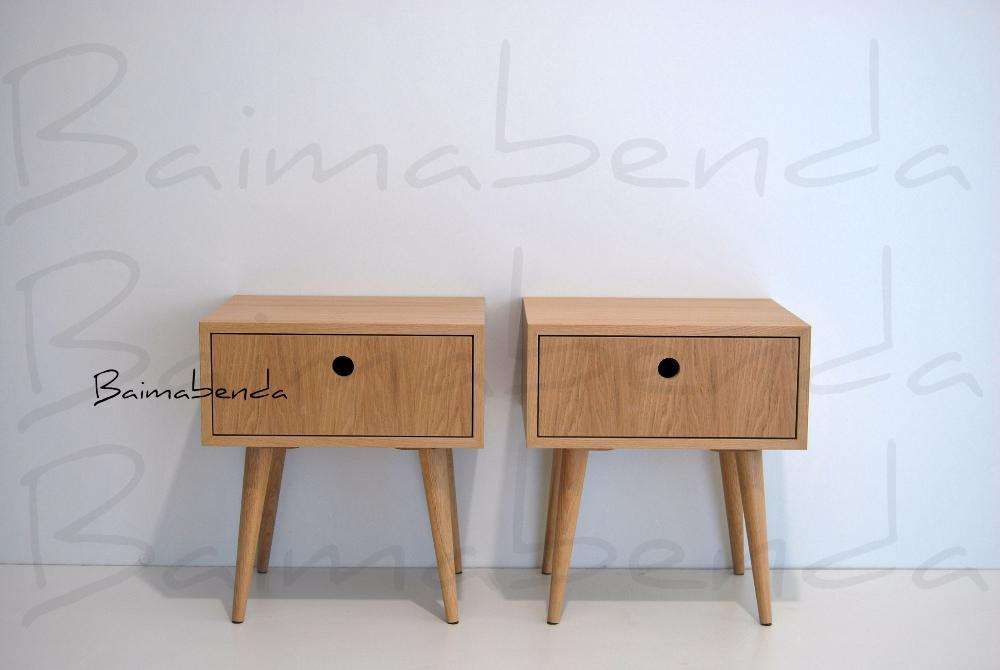 Par de Mesas de Cabeceira retro vintage estilo nordico