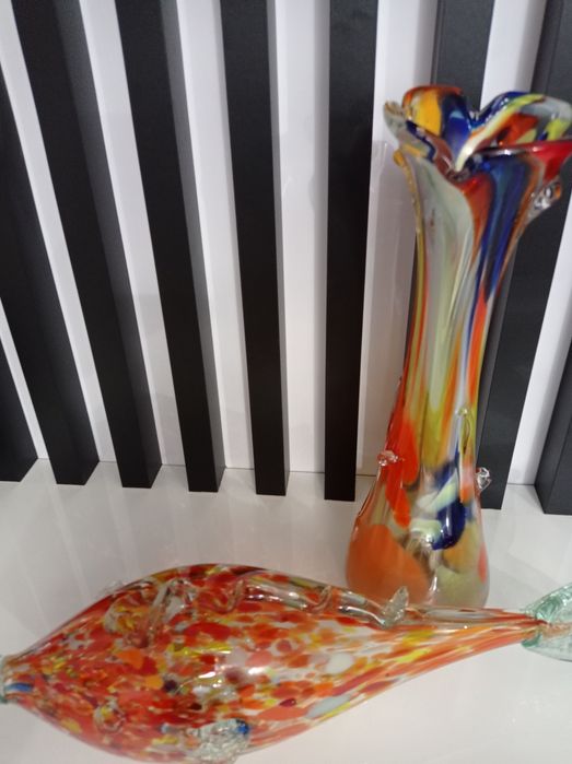 Szklana ryba i flakon PRL