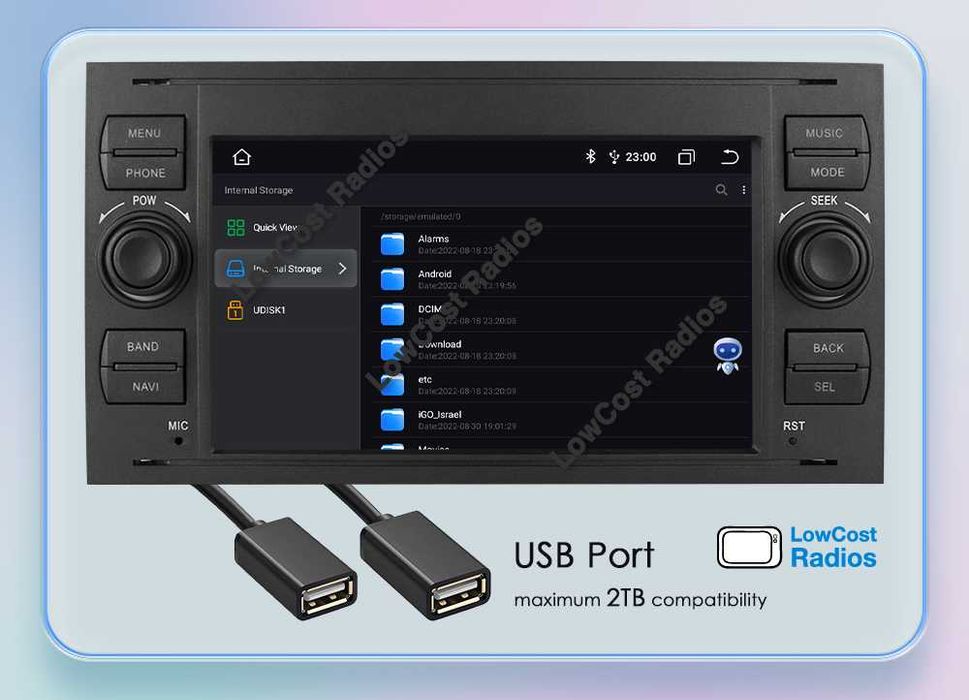 Auto Rádio GPS FORD Retos 7" • ANDROID 15• BT • USB • WIFI Focus Mondeo | CARPLAY • ANDROID AUTO