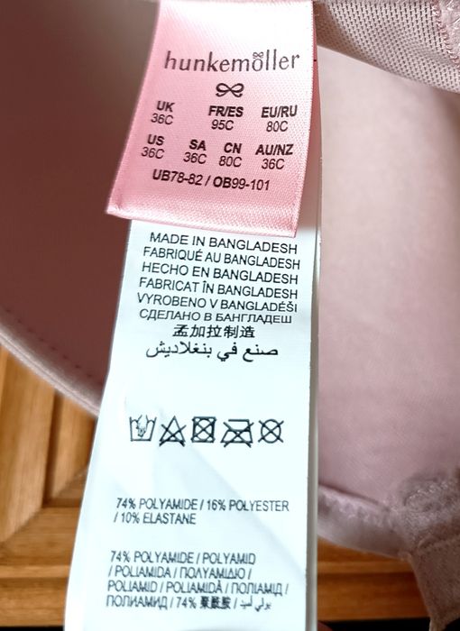 Hunkemöller - różowy przydymiony biustonosz gorsetowy - 80C