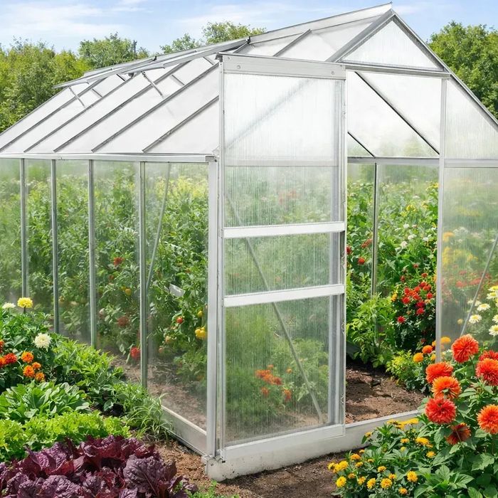 Теплиця полікарбонат 7,22 м² (3,8×1,9×1,95 м) алюмінієвий парник