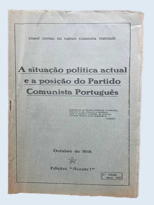 A situação política atual e a posição do PCP 1957 - 2ª ed.