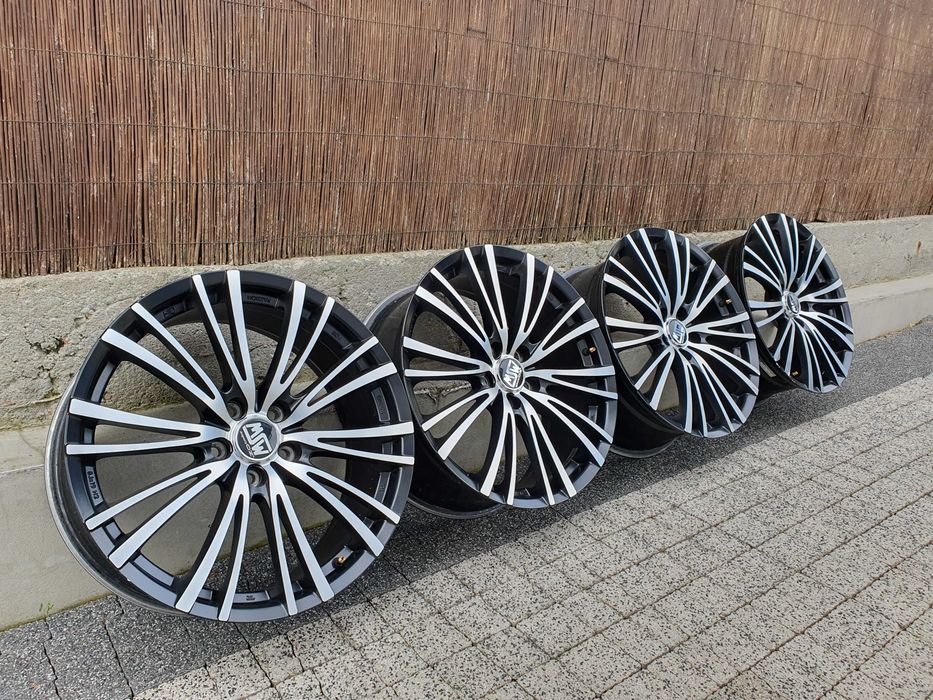 4x Alufelgi 19-stki VW, Audi 5x112mm czarny mat+ poler!