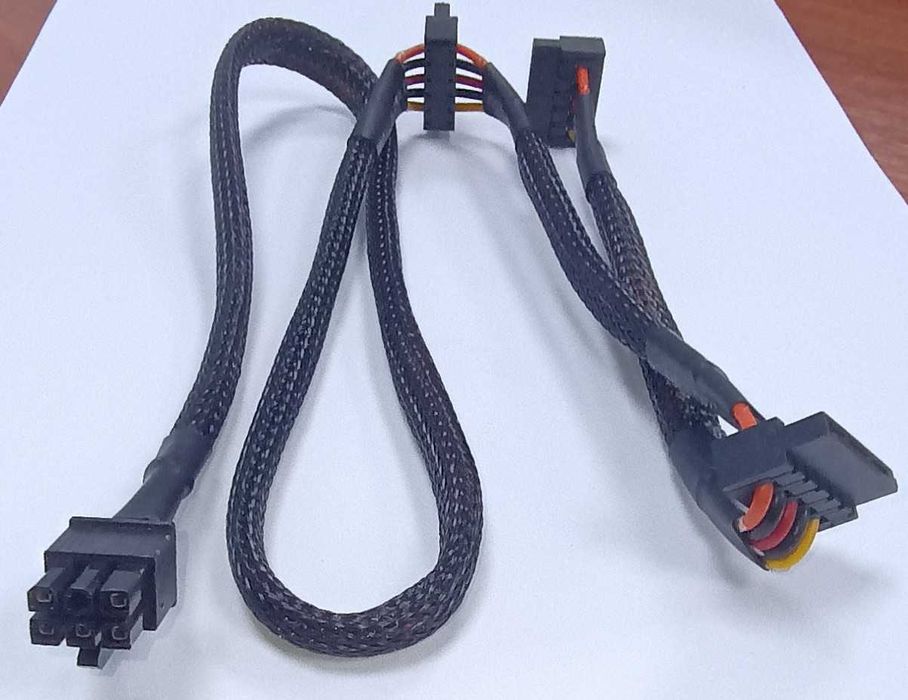 Модульный кабель питания для БП Chieftec. Разъёмы Molex, Sata, PCI-E 8