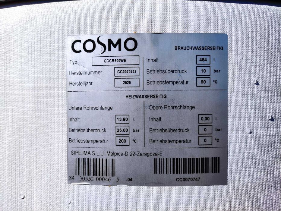 Bufor bojler nierdzewny 500 L Viessmann COSMOCELL idealny