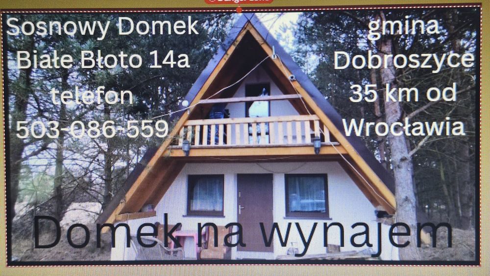 Domek letniskowy na weekendy i nie tylko.
