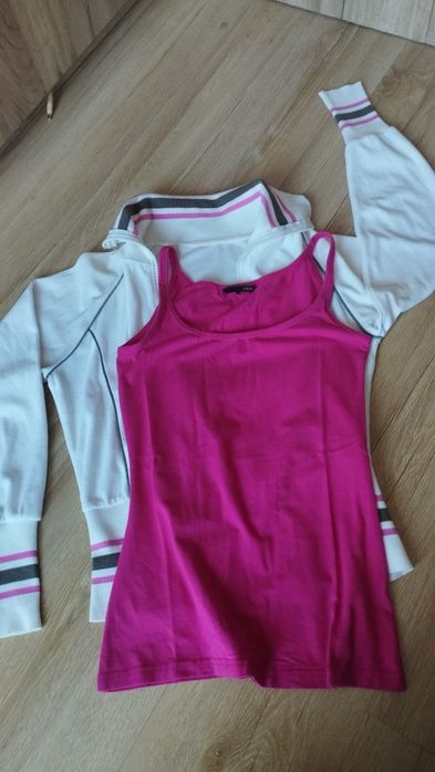 Bluza na zamek+top na ramiączkach zestaw 36/38