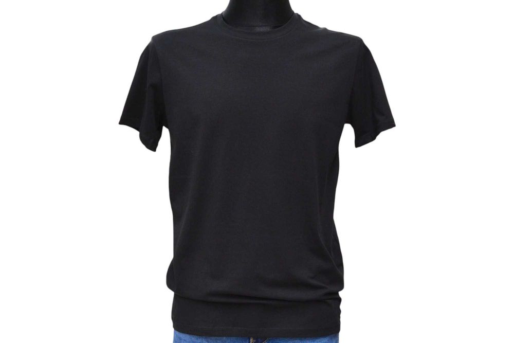 T-shirt Męski Gładki Czarny Regular FIT Podkoszulek rozm. XXL