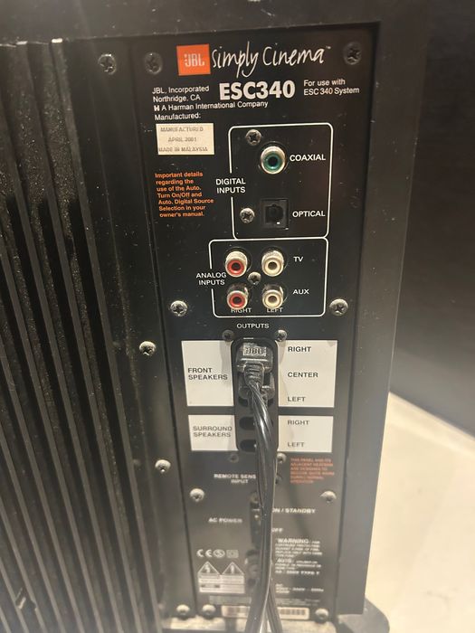 JBL simply cinema  ESC 340