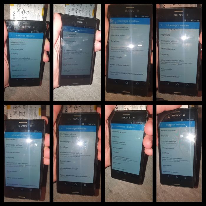 Zestaw 16x LCD Sony Xperia M4 Aqua E2303 + 4klapki