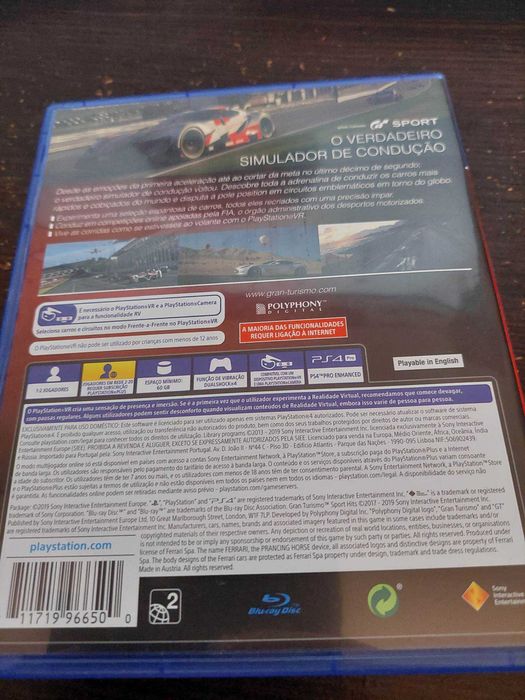 Jogo Gran Turismo Sport para PS4, perfeitas condiçoes