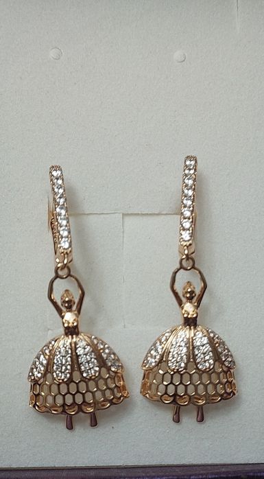 Kolczyki baletnice Różowe złoto 585 WYPRZEDAŻ!!