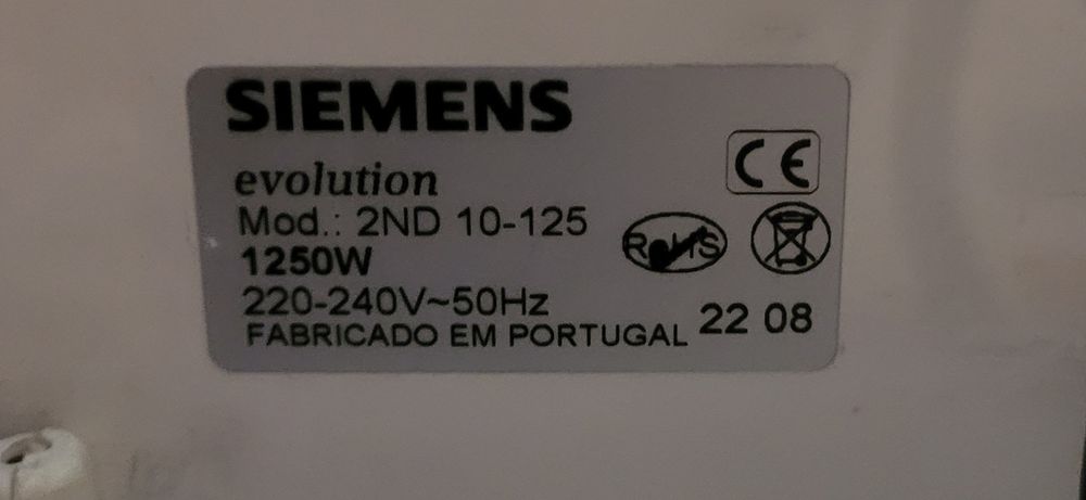 Aquecedor emissor térmico Siemens  1250W