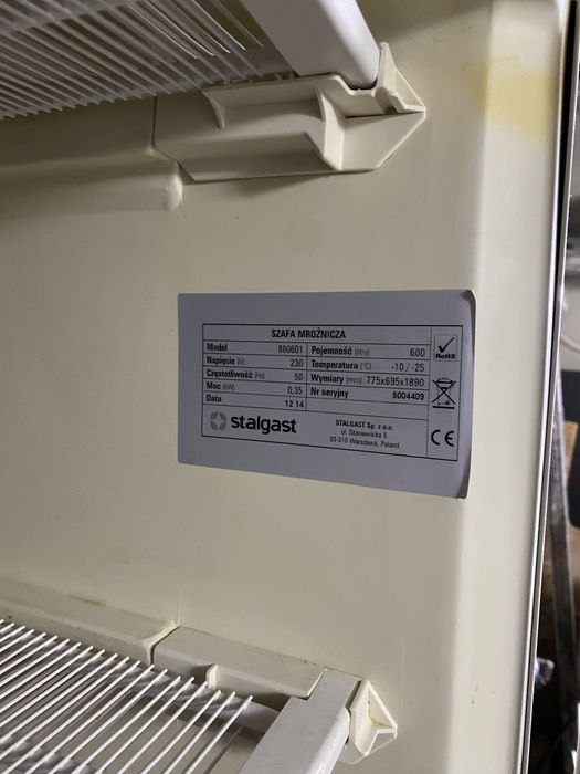 Szafa Mroźnicza Zamrażarka Stalgast 600L – Model 880601