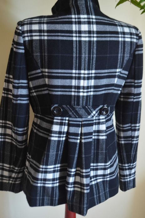 płaszcz kurtka kratka Marks&Spencer 38M ciąża