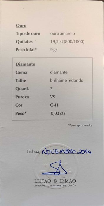 Anel em ouro e diamantes " 7 escravas"