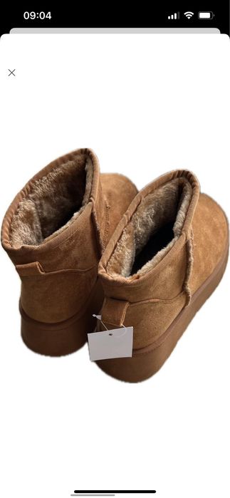 Теплі руді чоботи уггі на платформі