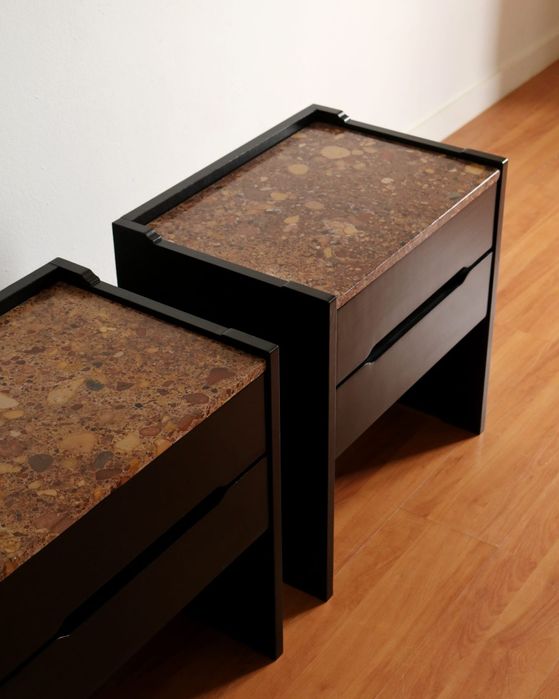 Par de mesas de cabeceira Vintage / Pair of Vintage nighstands