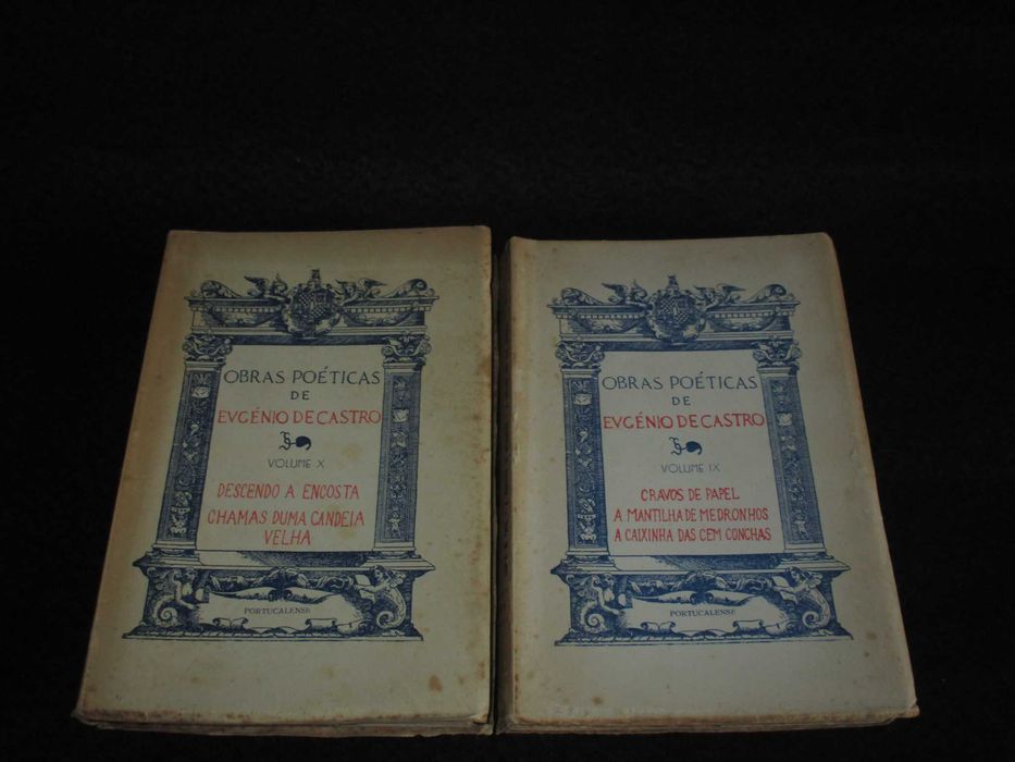 Livros Obras Poéticas de Eugénio de Castro Volumes IX e X 1944