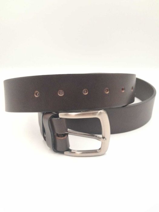 Pasek skórzany męski ciemny brąz szerokość 4cm