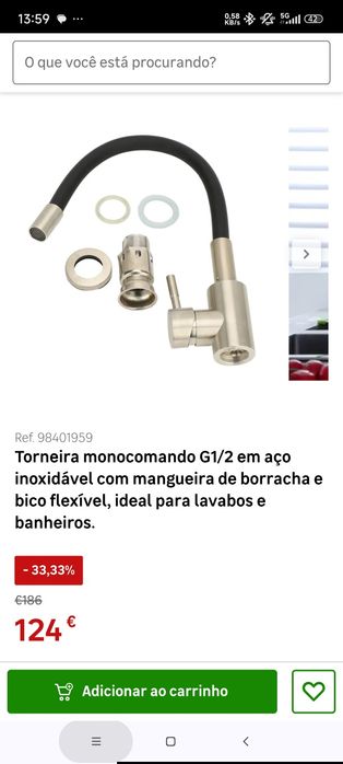 Torneira flexível de lava louças