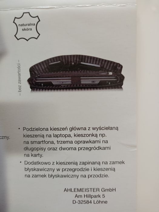 Aktówka skórzana