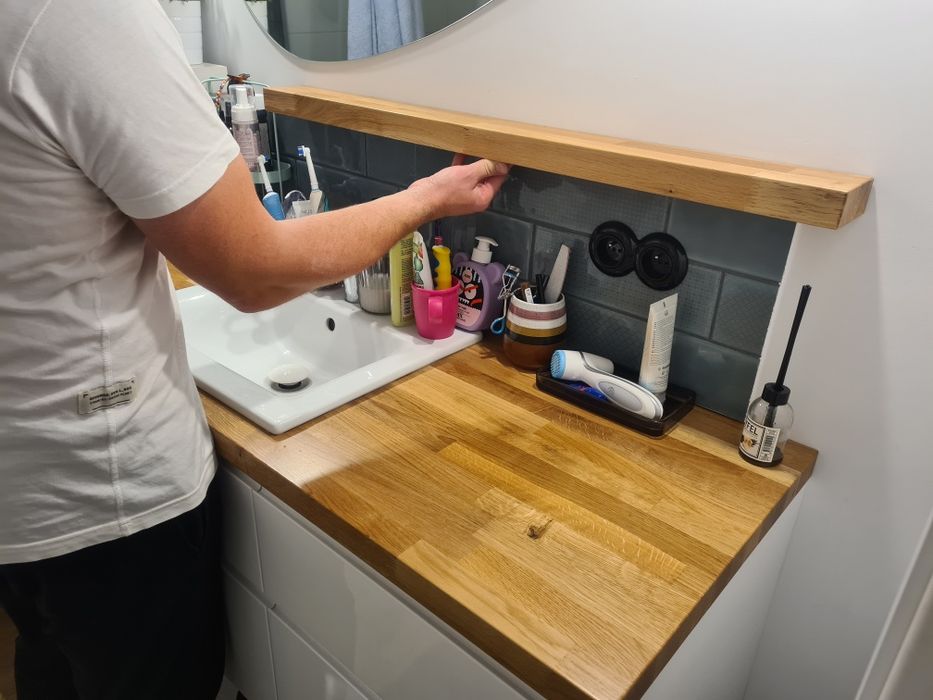 Lite drewno drewniana półka 100cm dł.