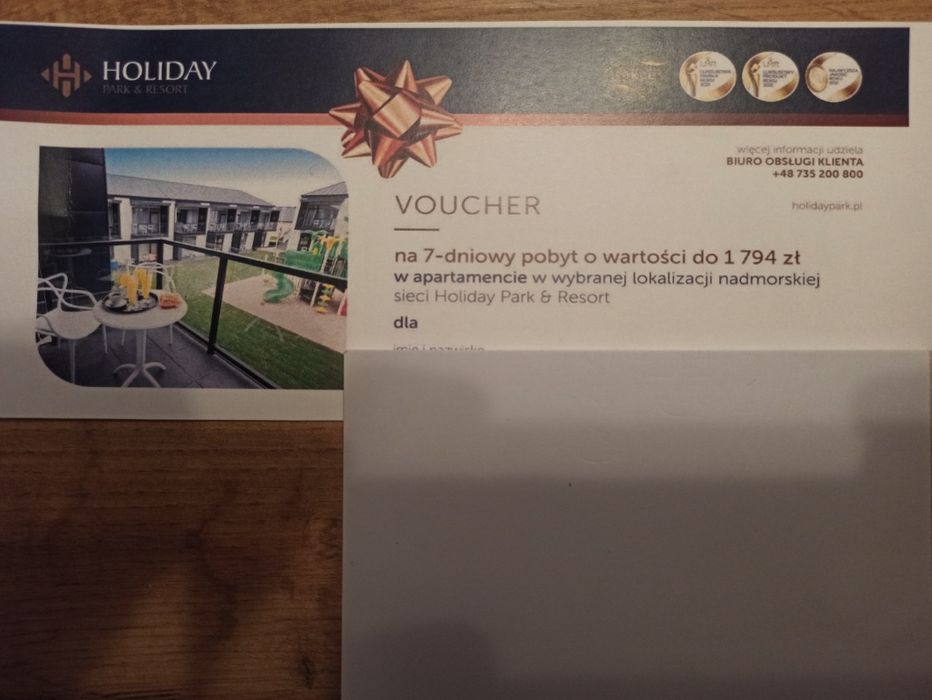 Sprzedam voucher do Holiday Park & Resort