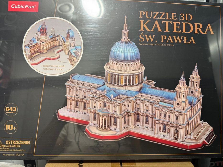 Puzzle 3D katedra Sw Pawla 643ele