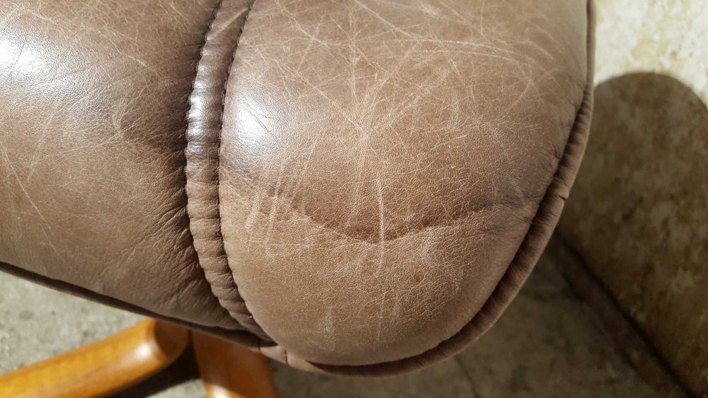 Pufa/stołek/taboret/podnóżek skórzany  - Made in Germany