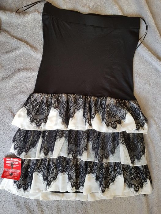 Nowa cudna sukienka falbanki koronka ASOS 36 S