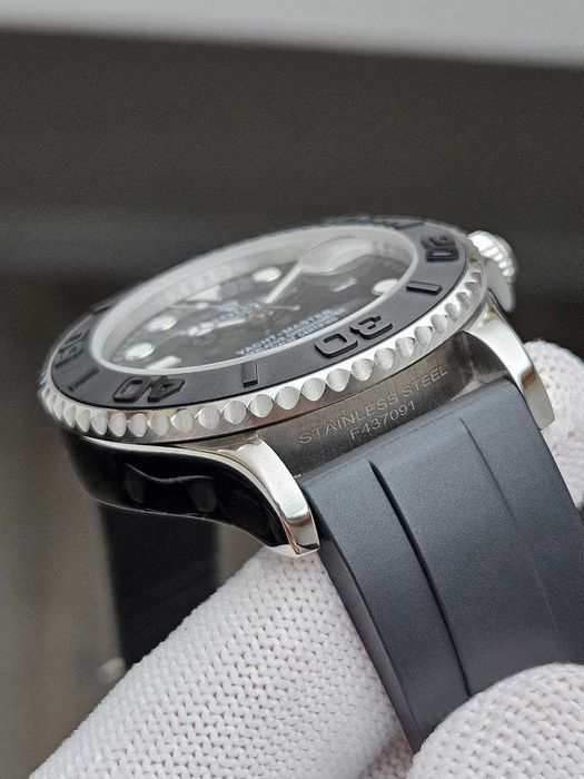 Швейцарские наруные часы Rolex Yacht-Master Black. Топ качество